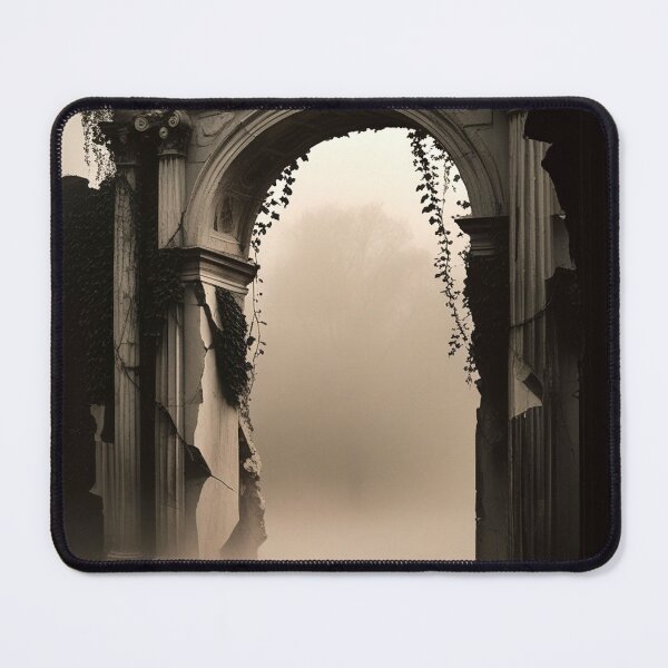 Item preview, Broken Archway in Dense Mist — Romantic Ruins Dark Academia Wall Art designed and sold by semenol.