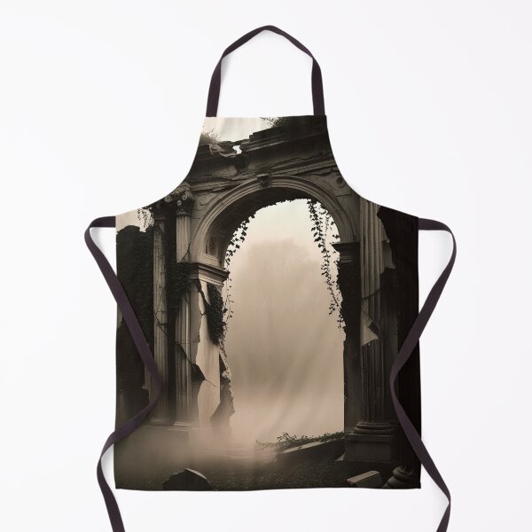 Item preview, Broken Archway in Dense Mist — Romantic Ruins Dark Academia Wall Art designed and sold by semenol.