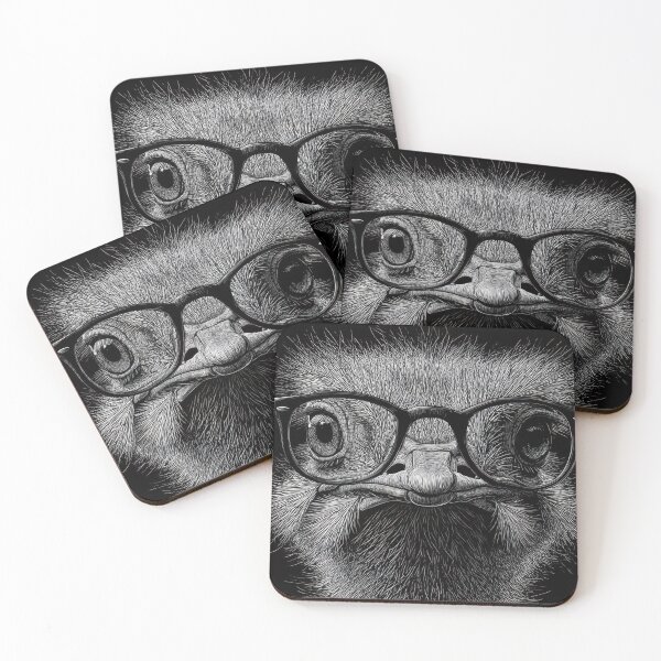 Item preview, Ostrich in glasses shows face designed and sold by anytka.