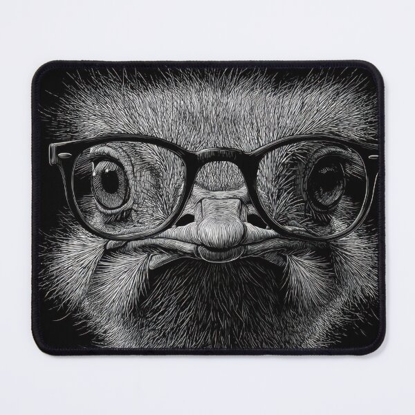 Item preview, Ostrich in glasses shows face designed and sold by anytka.