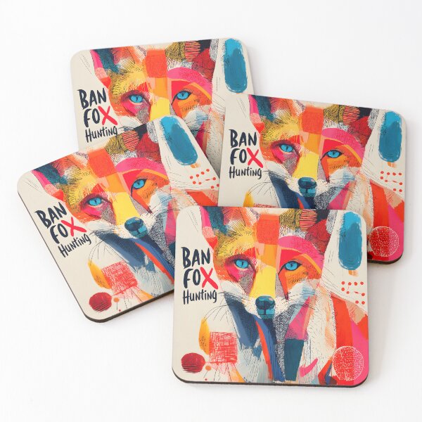 Item preview, Stand for Wildlife with a Vibrant Fox in Bold Colors Advocating to Ban Fox Hunting designed and sold by OlfactoART Studio.
