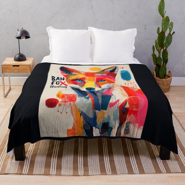 Item preview, Stand for Wildlife with a Vibrant Fox in Bold Colors Advocating to Ban Fox Hunting designed and sold by OlfactoART Studio.