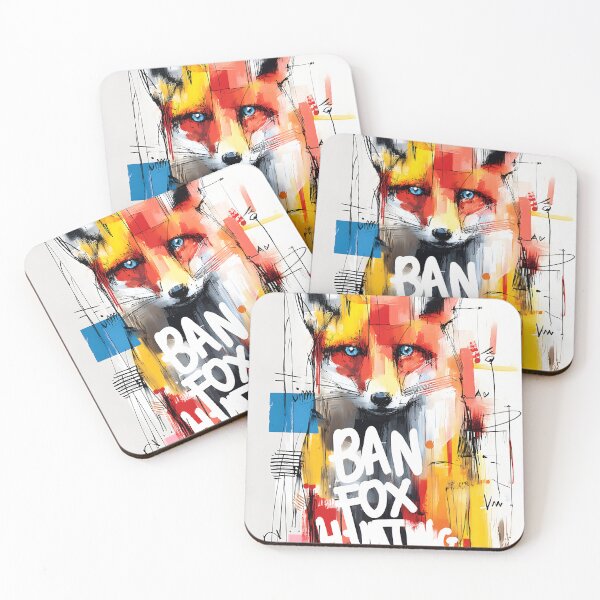 Item preview, Champion Wildlife Protection with a Vibrant Fox and Bold Ban Fox Hunting Message designed and sold by OlfactoART Studio.