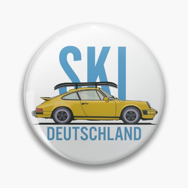 Item preview, Vintage Porsche 911 964 Ski Deutschland illustration designed and sold by blackdogshop.