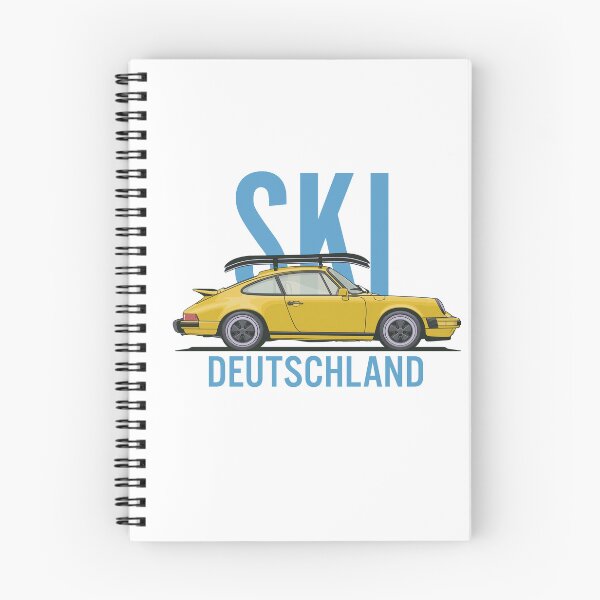 Artikelvorschau, Vintage Porsche 911 964 Ski Deutschland Illustration entworfen und verkauft von blackdogshop.