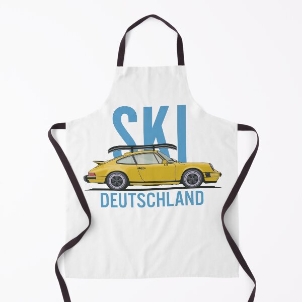 Item preview, Vintage Porsche 911 964 Ski Deutschland illustration designed and sold by blackdogshop.