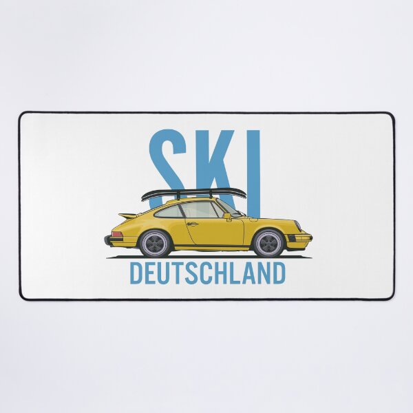 Item preview, Vintage Porsche 911 964 Ski Deutschland illustration designed and sold by blackdogshop.
