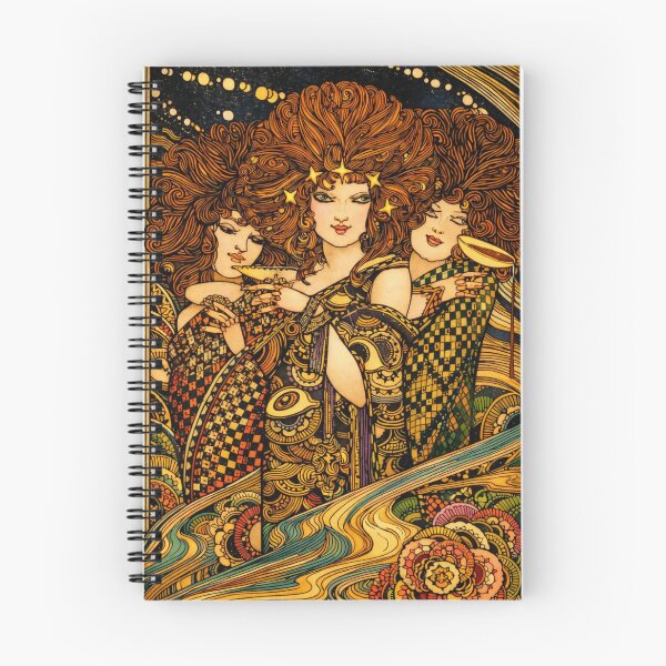 Item preview, Art Nouveau Illustration Decorative Three Women Fantasy Scene for Vintage Art Lovers designed and sold by RickE.