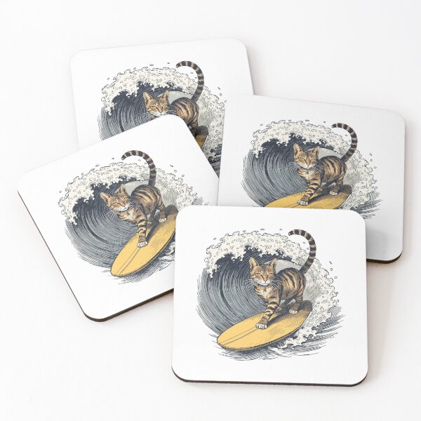 Item preview, Vintage Surfing Cat  designed and sold by SOUFIANE1991.
