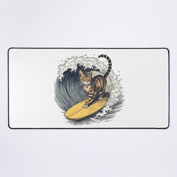 Item preview, Vintage Surfing Cat designed and sold by SOUFIANE1991.
