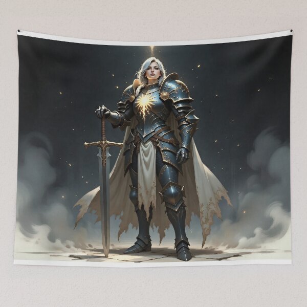 Item preview, Holy Paladin Knight Female Warrior Concept Art designed and sold by MiguelTanavon.