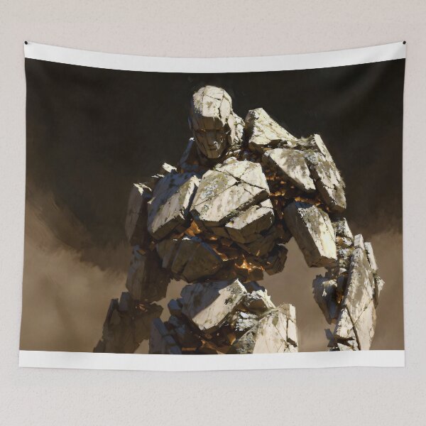 Item preview, Earth Golem Stone Titan Fantasy Concept Art designed and sold by MiguelTanavon.