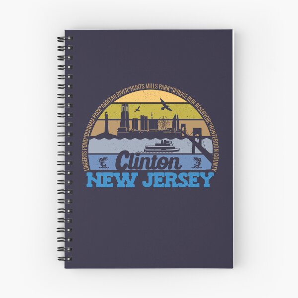Item preview, Clinton New Jersey Sunset Retro Vintage Local Pride Logo designed and sold by CRHPOD20.