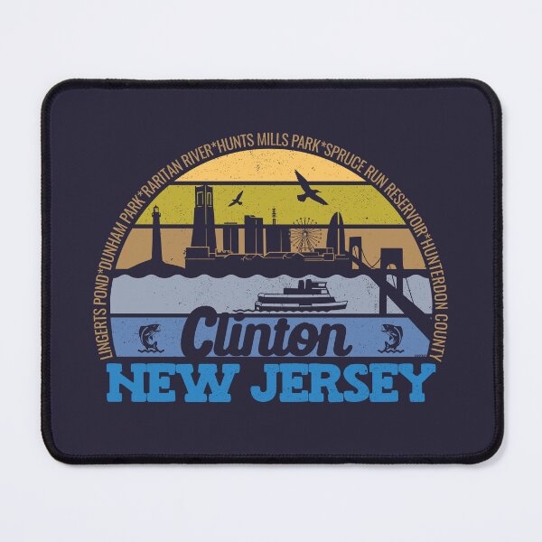 Item preview, Clinton New Jersey Sunset Retro Vintage Local Pride Logo designed and sold by CRHPOD20.