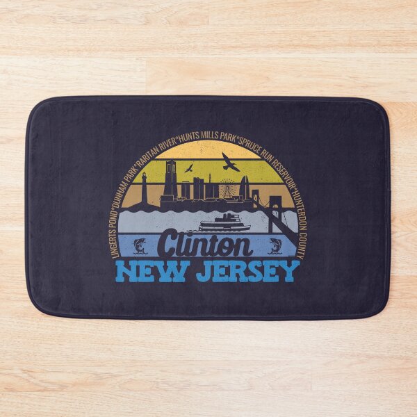 Item preview, Clinton New Jersey Sunset Retro Vintage Local Pride Logo designed and sold by CRHPOD20.
