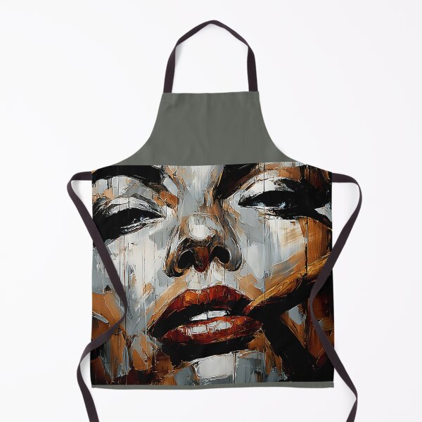 Item preview, Femme Fatale Abstract Womans Portrait Featuring a Cigar and Vibrant Brushstrokes designed and sold by OlfactoART Studio.