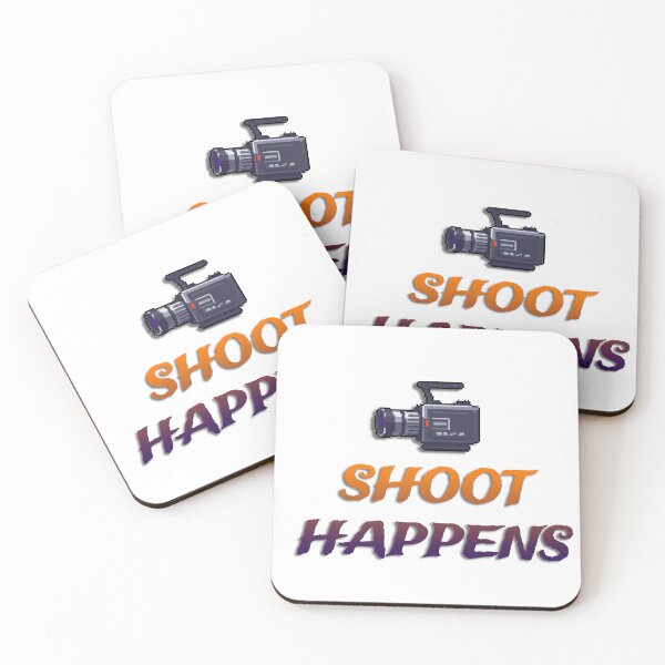 Item preview, Shoot Happens – Funny Indie Filmmaker Crew Shirt designed and sold by GeekFuel.