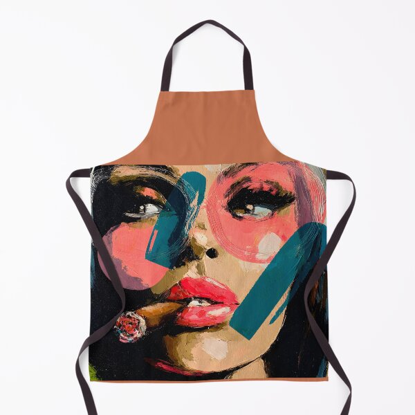 Item preview, Step into Pop Art Glamour with a Bold Woman in Oversized Sunglasses Holding a Lit Cigar designed and sold by OlfactoART Studio.