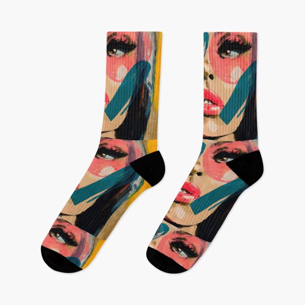 Item preview, Step into Pop Art Glamour with a Bold Woman in Oversized Sunglasses Holding a Lit Cigar designed and sold by OlfactoART Studio.
