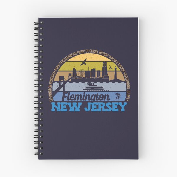 Item preview, Flemington New Jersey Sunset Retro Vintage Local Pride Logo designed and sold by CRHPOD20.