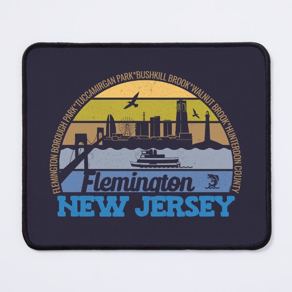 Item preview, Flemington New Jersey Sunset Retro Vintage Local Pride Logo designed and sold by CRHPOD20.
