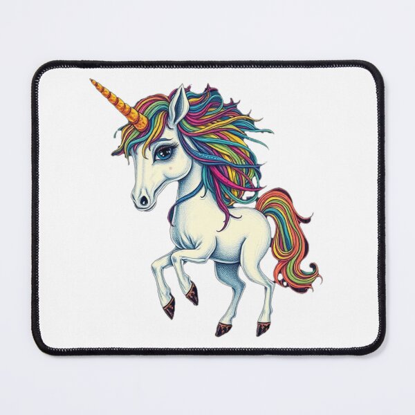 Item preview, Rainbow Aura Unicorn – Vibrant Fantasy Illustration designed and sold by Perfect Imperfections .