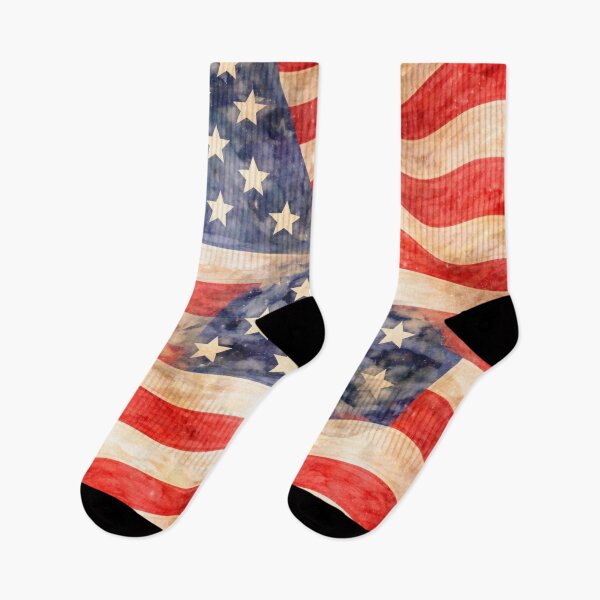 Item preview, USA Flag – Vintage Watercolor Patriotic Pattern designed and sold by ValentinaHramov.