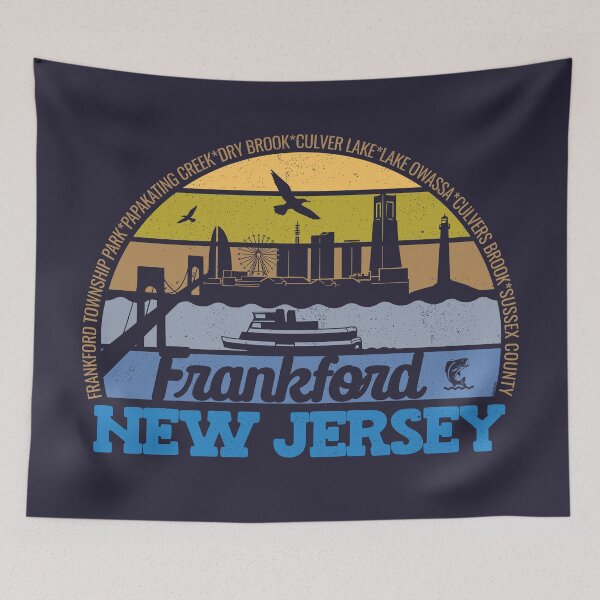 Item preview, Frankford New Jersey Sunset Retro Vintage Local Pride Logo designed and sold by CRHPOD20.