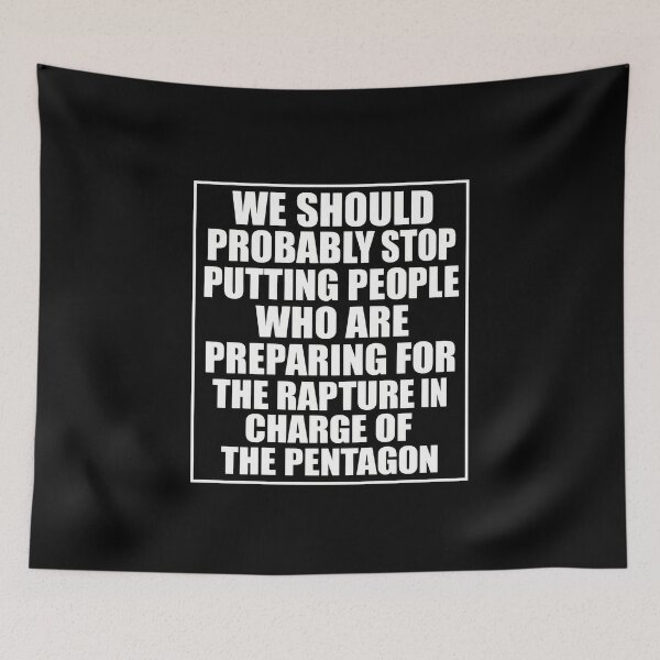 Item preview, Rapture Ready Leaders? Maybe Not – Pentagon Satirical Political Humor Shirt designed and sold by DyfunctionalTee.