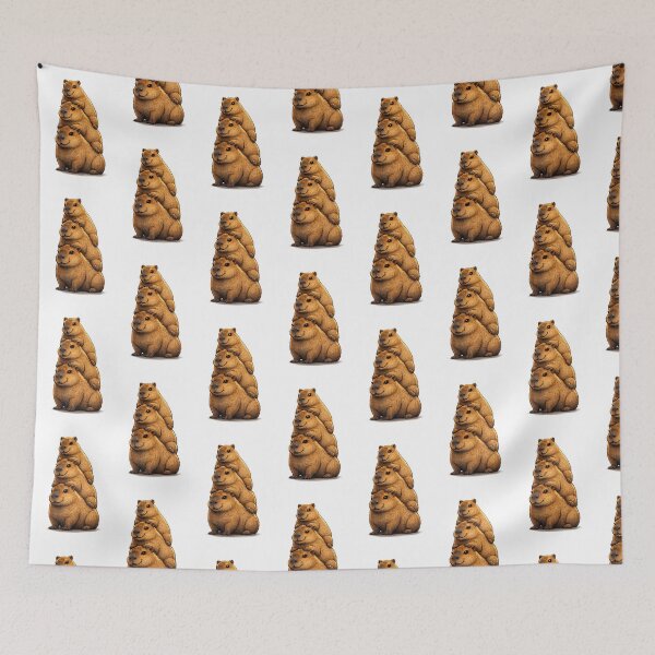 Item preview, Stack of Three Cute Capybaras designed and sold by Capybar-labs.