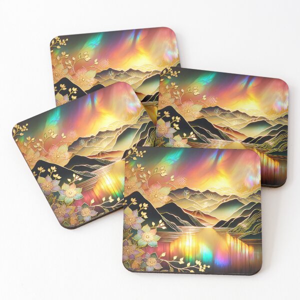 Item preview, Asian Northern Lights, Mountains, And Lake Digital Art designed and sold by DEC02.