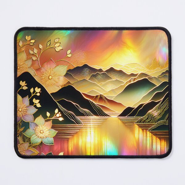 Item preview, Asian Northern Lights, Mountains, And Lake Digital Art designed and sold by DEC02.