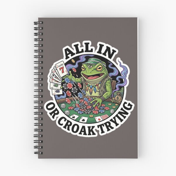 Item preview, All In Or Croak Trying Gambler Frog Poker Sticker Solid Text designed and sold by Bug by Design.