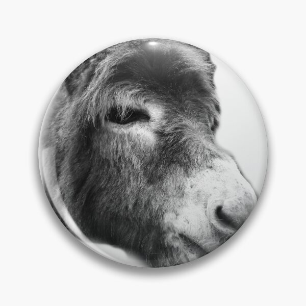 Item preview, suspicious donkey looking over fence isolated designed and sold by BarryMayfield.