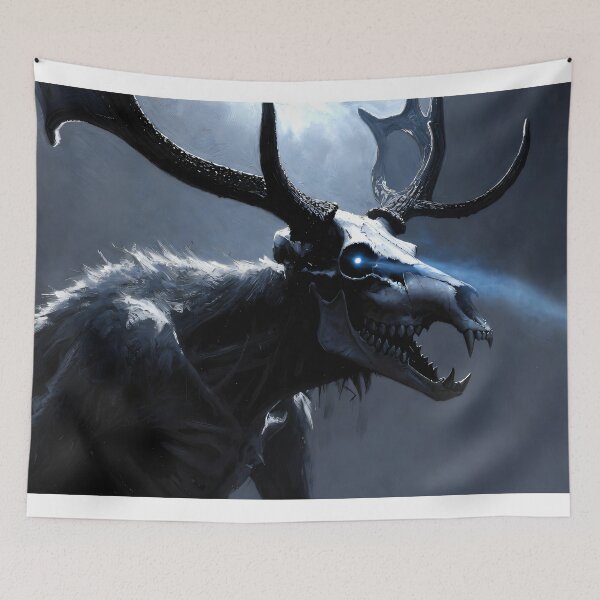 Item preview, Wendigo Skeleton Spirit Dark Fantasy Art designed and sold by MiguelTanavon.
