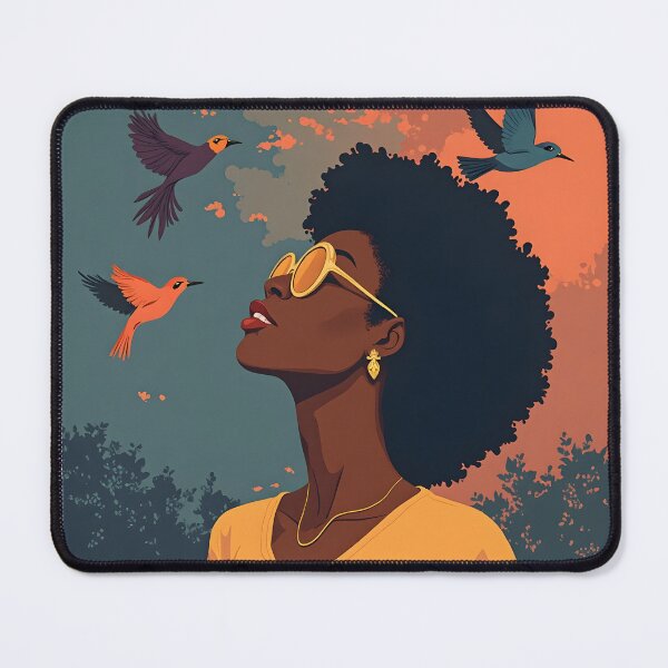 Item preview, Birds Flying - Afrocentric Woman with Birds Art designed and sold by WowDezign.