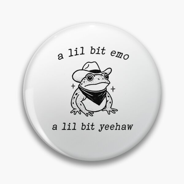 Item preview, Lil Bit Emo Lil Bit Yeehaw, Frog Cowboy, Funny Y2k Meme, Yallternative designed and sold by borenclolahroy.