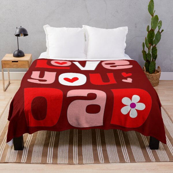 Item preview, Love You Dad – Cute Valentine Typography Design with Hearts and Flower designed and sold by Far Out Goods.