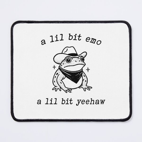 Item preview, Lil Bit Emo Lil Bit Yeehaw, Frog Cowboy, Funny Y2k Meme, Yallternative designed and sold by borenclolahroy.