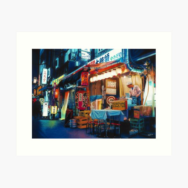 Item preview, Japanese street food at night designed and sold by ErinNicholls.