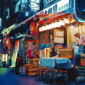 Artwork thumbnail, Japanese street food at night by ErinNicholls