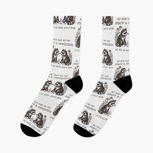 Item preview, My Mom Says We Can Start A Revolution, Political Activist, Funny Feminist Feral Raccoon Meme designed and sold by borenclolahroy.