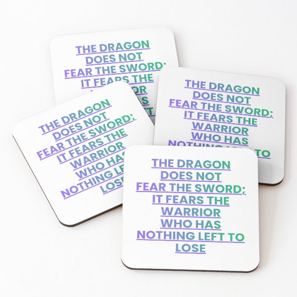 Item preview, Dragon’s True Fear – Warrior Mindset Quote designed and sold by Dzblack.