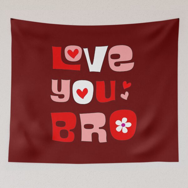 Item preview, Love You Bro Retro Bubbly Typography designed and sold by Far Out Goods.