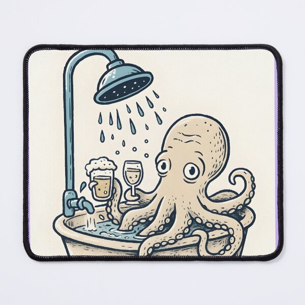 Item preview, Opulent Octopus: Golden Bath Glamour designed and sold by LittleSmileArt.