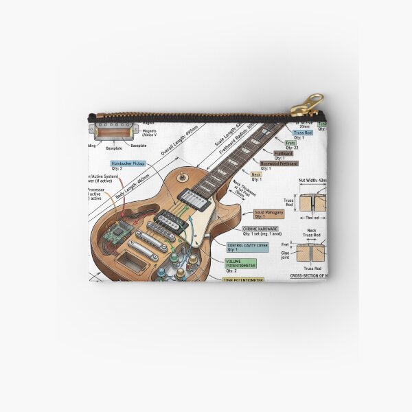 Item preview, Electric Guitar - Cross-section Isometric Drawing designed and sold by Rhu Creations.