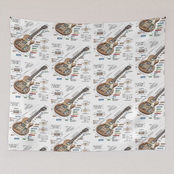 Item preview, Electric Guitar - Cross-section Isometric Drawing designed and sold by Rhu Creations.