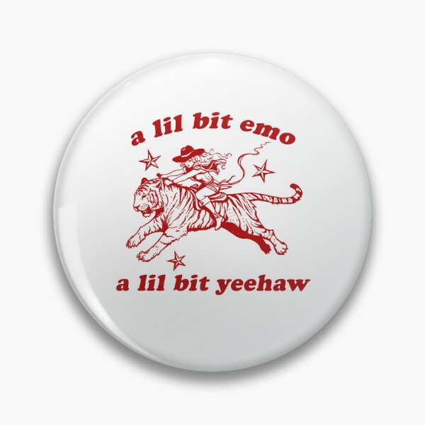 Item preview, Lil Bit Emo Lil Bit Yeehaw, Gothic Cowgirl Riding the Tiger, Funny Y2k Meme, Yallternative designed and sold by borenclolahroy.