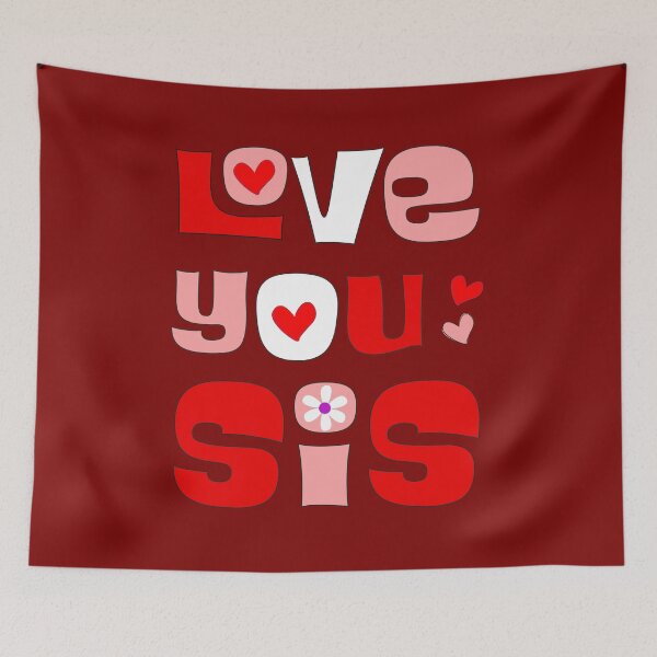 Item preview, Groovy Love You Sis – Cute Retro Hearts & Daisy Aesthetic designed and sold by Far Out Goods.