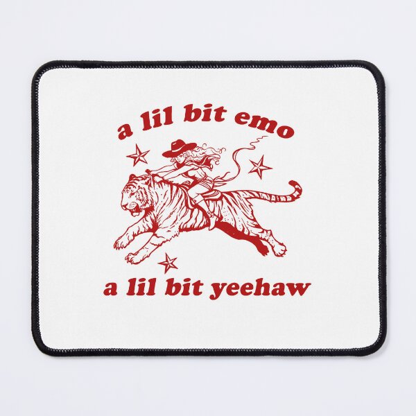 Item preview, Lil Bit Emo Lil Bit Yeehaw, Gothic Cowgirl Riding the Tiger, Funny Y2k Meme, Yallternative designed and sold by borenclolahroy.